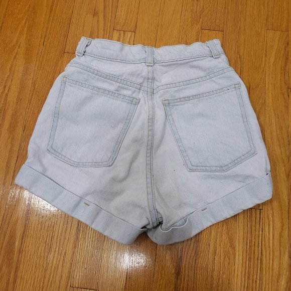 American Apparel High-Waist Jean Shorts (Size 25) - Picture 2 of 4